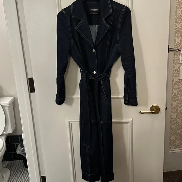 Liverpool Dark Blue Denim Jacket belted - Picture 3 of 7